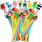 SANNIX 20 Pieces Cartoon Cute Gel Ink Rollerball Pens Bulk, Assorted Styles, Novelty Writing Pen for Kids, School,