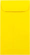 JAM PAPER #7 Coin Business Colored Envelopes - Yellow Recycled, 3 1/2 x 6 1/2, 50/Pack