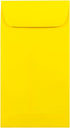 JAM PAPER #7 Coin Business Colored Envelopes - Yellow Recycled, 3 1/2 x 6 1/2, 50/Pack