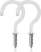 20 Pack Ceiling Hangers for Plants - 2 Inch Vinyl Coated Screw Hooks for Indoor & Outdoor Use, White