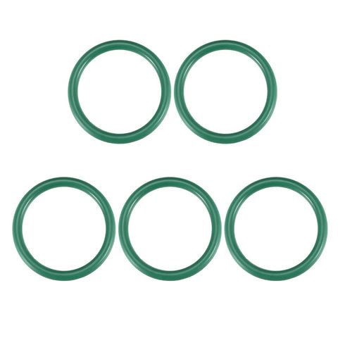 uxcell Fluorine Rubber O-Rings, Pack of 5 FKM Seal Gasket for Machinery Plumbing, 32mm OD 25mm ID 3.5mm Width, Green