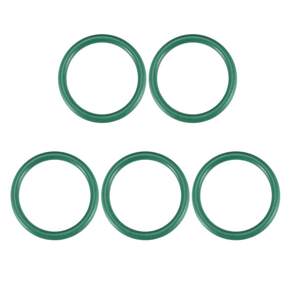 uxcell Fluorine Rubber O-Rings, Pack of 5 FKM Seal Gasket for Machinery Plumbing, 32mm OD 25mm ID 3.5mm Width, Green