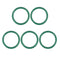 uxcell Fluorine Rubber O-Rings, Pack of 5 FKM Seal Gasket for Machinery Plumbing, 32mm OD 25mm ID 3.5mm Width, Green