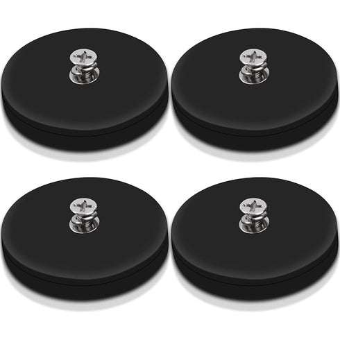 4Pack Anti-Scratch Mounting Magnets, 30LBS Rubber Coated Neodymium Magnets with M4 Threaded
