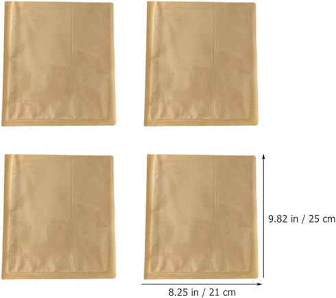 100pcs 21x25cm Packaging BESPORTBLE Kraft Paper Bread Bags Greaseproof Sandwich Cookie Bags for Bakery and Homemade