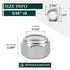 5/16-18 Nylon Insert Hex Lock Nuts – Stainless Locknuts, Hex Drive, 304 Stainless Steel, Pack of 50