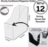Evelots Magazine File Holder, Set of 12 Black Office Desk Organizer, Sturdy Cardboard with Double Front Panel