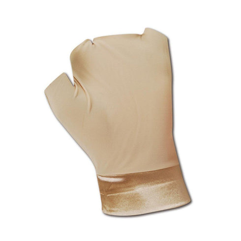 Occunomix MC450M Support Gloves, Fingerless, Nylon/Spandex Hand and Wrist, Medium, Beige (One Pair)