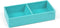 Poppin Softie This + That Tray, Aqua, Silicone, 2 Compartments, 3 x 6.25 x 1.5