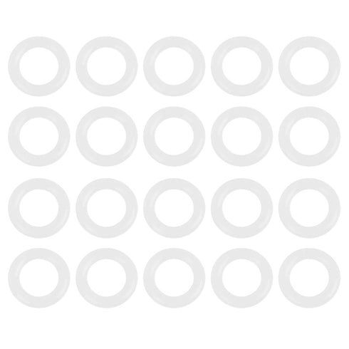 X AUTOHAUX Silicone O-Rings - Pack of 20, 18mm OD 11mm ID 3.5mm Width VMQ Seal Gasket for Pipe Repair, White