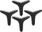 DOITOOL 4pcs 11cm Matte Black Furniture Support Feet Metal Triangle Sofa Legs