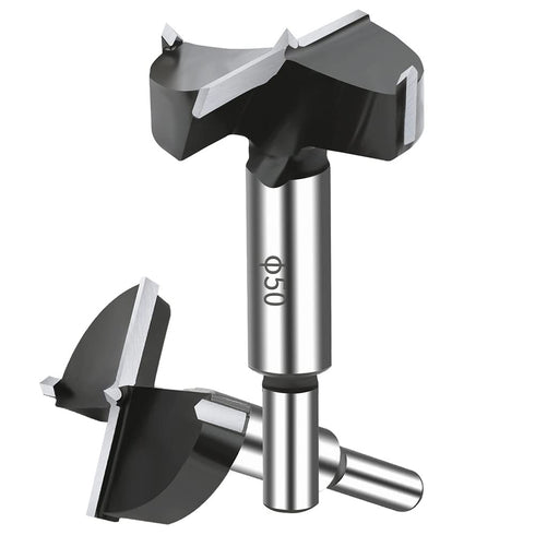 2 Inch Carbide Forstner Drill Bit, Tipped Bit for Hard Wood, Woodworking Hinge Cutter Tool Kits