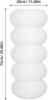 HOMSFOU Paper Floor Lamp Shade Replacement, White round Japanese Paper Lantern, Floor Lighting Shade for Living Room
