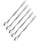 5 Pieces 20cm Stainless Steel Lab Spoon Spatula, 2 in 1 Long Handle for Mixing and Sampling