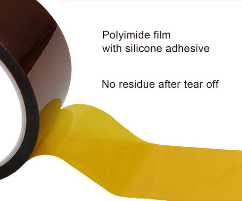 TAPEGO High Temperature Resistant Tape, Polyimide Kapton Tape for Electronics Masking Soldering, 1/8inch, 1/4inch,