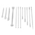 12Pcs Set Set Bordstract Laboratory Spatula , Stainless Steel Laboratory Spoon Dual Ended Sampling Scoop Kit for Labs
