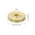 uxcell Knurled Thumb Nuts, 4Pcs M3 x D11mm x H2.5mm Brass Flat Head Through Hole with Collar Flat Head Through Hole Round Knobs Fasteners for 3D Printer Parts, Machine Tools