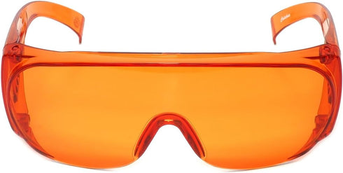 Calabria Orange Fitover Dental Safety Glasses, Protection for Teeth Whitening LED Light, Blue/Red Light Goggles