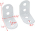 20pcs Heavy Duty Iron L Bracket Joint Right Angle Bracket for Floating Shelf Wood Table Top, White (29x29x18mm)
