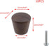 10PCS 0.87" 0.87" Cabinet Walnut Handles, Cambered Surface Solid Wood Drawer Knobs Solid Wood Single-Hole Handles