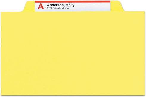 Smead Classification File Folder, 1 Divider, 2" Expansion, Letter Size, Yellow, 10 per Box (13704)