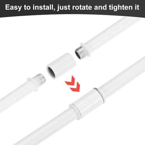 M METERXITY 4-Set 120mm(4.72") M10 Straight Pipe Lamp Stem Kit, Long Double End Thread Rod W/Coupling Sleeve Nuts