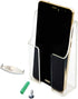Media Organizer Storage Box, Acrylic Transparent Wall Mount Mobile Phone Holder, Remote Control (Single Grid)