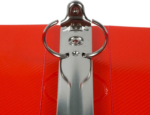 JAM PAPER Plastic 1 Inch Mini Binder - Red 3 Ring Binder - Sold Individually