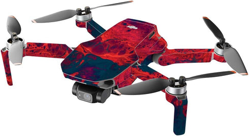 MightySkins Fiery Flow Vinyl Decal Wrap Cover for DJI Mini 2 Portable Drone | Unique, Durable, Easy to Apply, Remove |