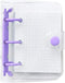 Mini Transparent 3-Ring Binder Covers - Clear PVC Notebook Loose Leaf Binder Protector (Purple, 1 Pack)