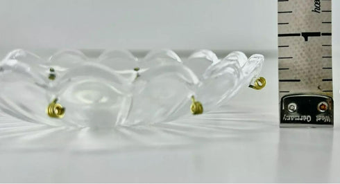 Generic 3.8 0.8 8 0.9" x with Gold Pins Crystal Glass Chandelier Bobeche Center Hole