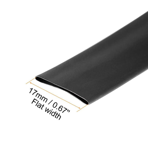 TOP-VIGOR 10mm Heat Shrink Tubing, 3M Length Heat Shrink Sleeving, 2:1 Ratio Adhesive-Lined Heat Shrink Tube for Electrical Insulation, Repairs, Wrap Cable, Wire Connectors, Black