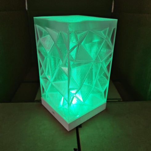 Generic 3D 16 4 Modern Geometric Crystal Lamp with Remote Control, Color Changing LED Night Light with Adjustable