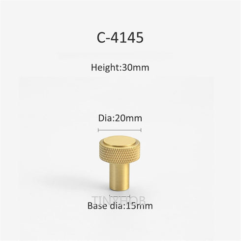 SMOKT 1Pcs C-4145-20mm) Minimalism Knurled Textured Bronze Long Furniture Handles Wardrobe Kitchen Cupboard Cloakroom
