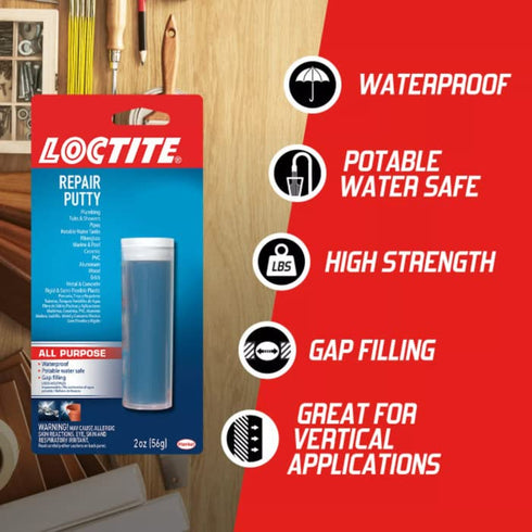 Loctite Epoxy Multi-Purpose Repair Putty, 2 oz Stick, 6 Pack