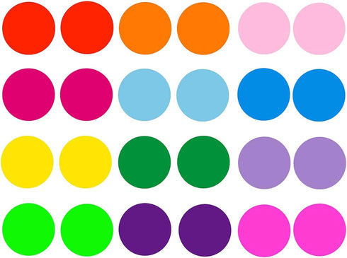 ELANE 24 Pcs Colorful Dry Erase Dots for Classroom Tables, Dry Erase Sticker for Wall, 6 inch