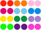ELANE 24 Pcs Colorful Dry Erase Dots for Classroom Tables, Dry Erase Sticker for Wall, 6 inch
