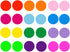 ELANE 24 Pcs Colorful Dry Erase Dots for Classroom Tables, Dry Erase Sticker for Wall, 6 inch