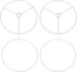 PATIKIL 6 Inch Lamp Shade Ring, 2 Set Metal Lamp Shade Frame