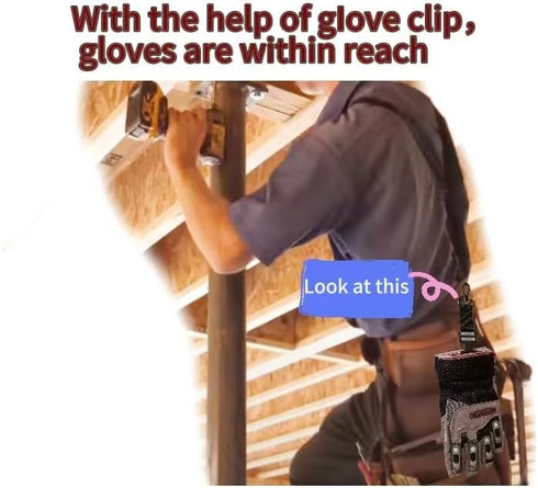 ZHIRONGFA Firefighter Glove Clip, Multi-purpose Glove Clip to Keep Gloves Organized & Handy, Firefighter, Golf, Yard