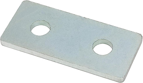 2 Hole Tie Flat Plate Connector Brace Bracket, Fit for 1/2" Bolt in 1-5/8" Strut Channel, 12 Pack
