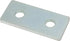 2 Hole Tie Flat Plate Connector Brace Bracket, Fit for 1/2" Bolt in 1-5/8" Strut Channel, 12 Pack