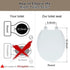 2-Pack Rust-Proof(16.5",Modern) Angol Shiold Round Toilet Seat Soft Close & Quick Release, White Plastic Toilet Seats