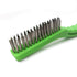 MAXMAN Wire Brush Set - 10 Inch Stainless Steel Brushes with Plastic Handle for Cleaning, Rust Removal, 2 PCS
