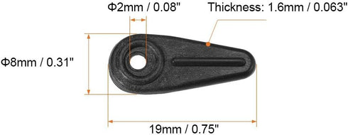 uxcell Frame Turn Button, 3/4" Plastic Indicator Shape with Screws for Hanging Pictures, Photos, Drawings and Posters, 20 Pcs (Black)