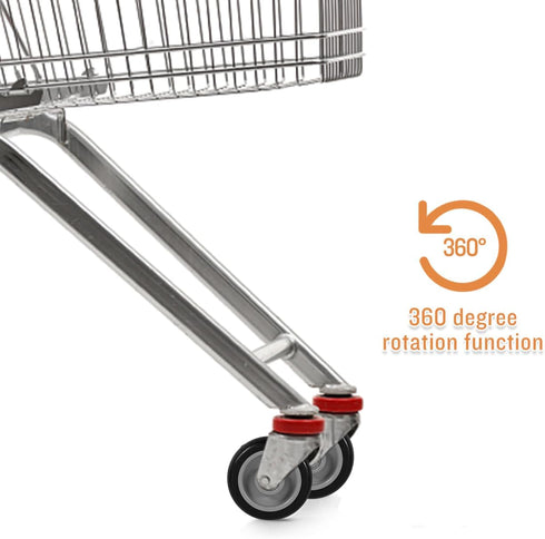 4Pcs 4.72 Inch Amosfun Shopping Cart Wheels Replacement with Bearings and Gaskets Rolling Cart Wheels for Grocery