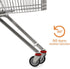 4Pcs 4.72 Inch Amosfun Shopping Cart Wheels Replacement with Bearings and Gaskets Rolling Cart Wheels for Grocery