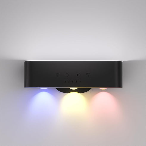 360 3 Wall Sconces Battery, Rotate Magnetic Rechargeable Wall Mounted Lamp with Color Temperatures, Wireless Wall