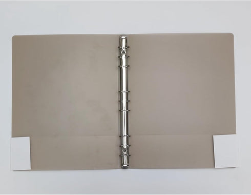 Plastic Round Ring Binders, PVC Binder Covers, Loose Leaf Binder Protector, Refillable Notebook (B5, Coffee)