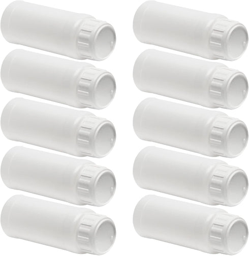 Bettomshin 10 Pcs 100ml PE Plastic Wide Mouth Lab Reagent Bottle for Liquid/Solid Sample Storage, White